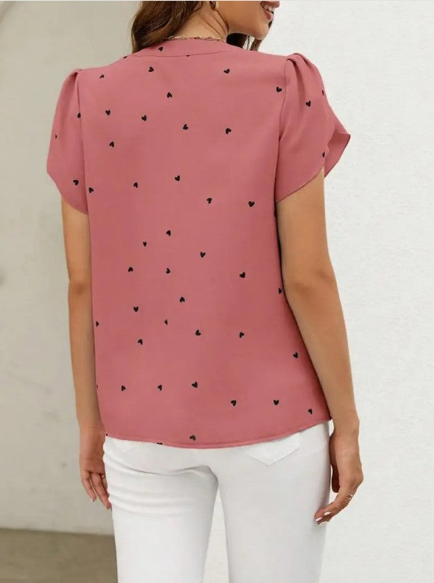 CARILÓ™ BLUSA ESTAMPADA CON VOLANTES