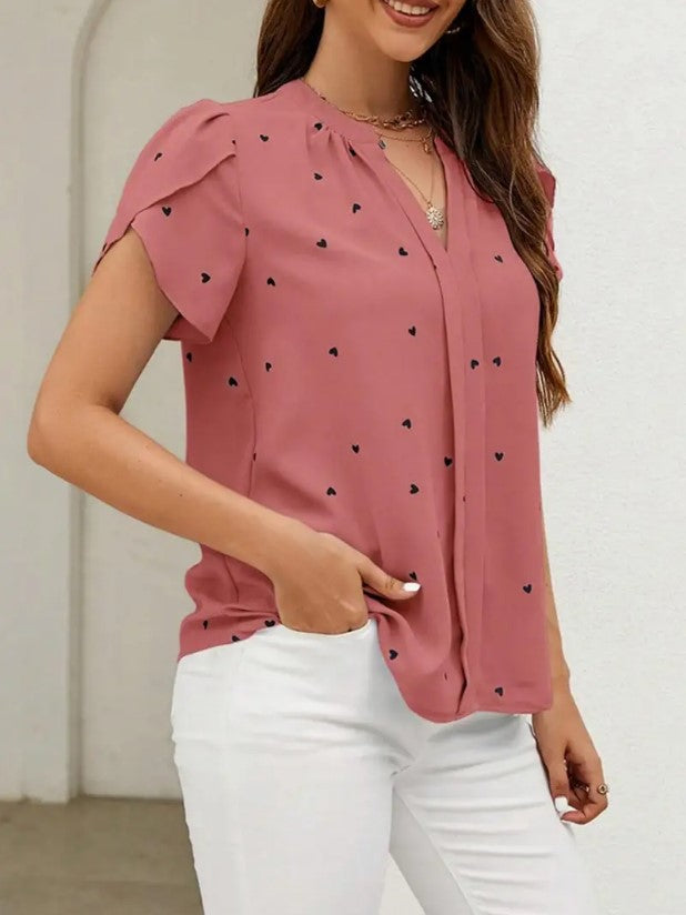 CARILÓ™ BLUSA ESTAMPADA CON VOLANTES