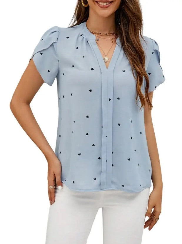 CARILÓ™ BLUSA ESTAMPADA CON VOLANTES